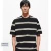 UR2026夏季新款男装简约撞色条纹情侣圆领宽松短袖t恤UMB460004