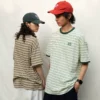 Mentmate 25SS 夏季日系撞色条纹圆领短袖 男女情侣款复古通勤T恤