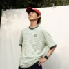 Mentmate 25SS 夏季日系撞色条纹圆领短袖 男女情侣款复古通勤T恤