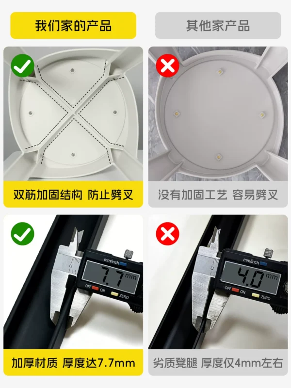 塑料凳子家用可叠放软包凳结实耐用高圆凳高级加厚客厅备用高板凳