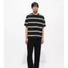 UR2026夏季新款男装简约撞色条纹情侣圆领宽松短袖t恤UMB460004