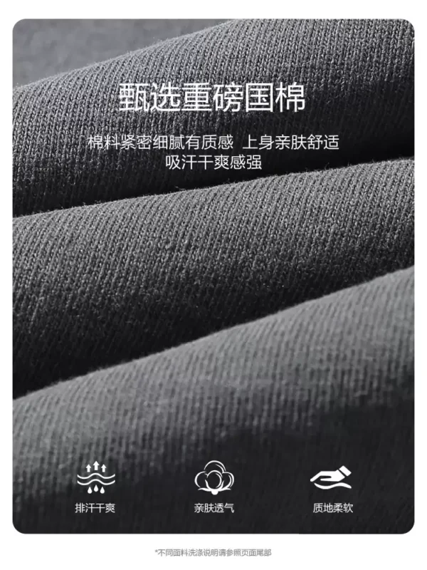 ALLIN 重磅圆领短袖t恤男夏季字母立体印花纯棉情侣水洗半袖上衣