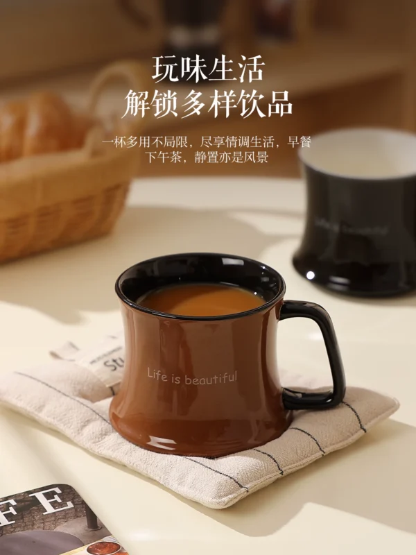 陶瓷马克杯小众高级感创意咖啡杯ins风原创杯子家用喝水情侣水杯